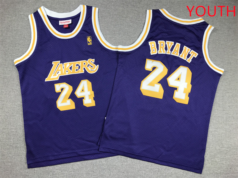 Youth Los Angeles Lakers #24 Bryant Purple 2025 NBA Jersey style 2->chicago white sox->MLB Jersey